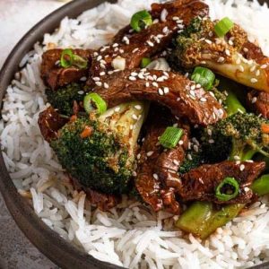 Beef Broccoli w/ Rice