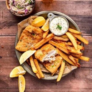 Fish & Chips w/ Fries (6 pcs)